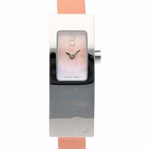 Pre-owned Fendi watch, stainless steel 3300L quartz movement, women's, pink s...
